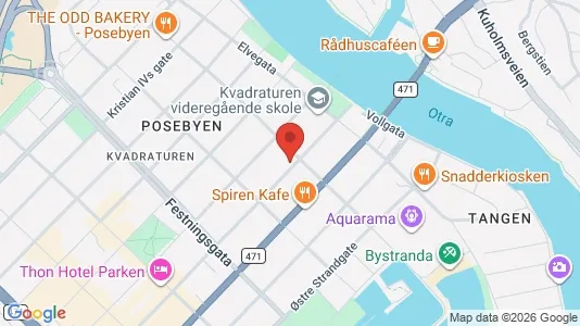 Apartments for rent i Kristiansand - kort over placeringen
