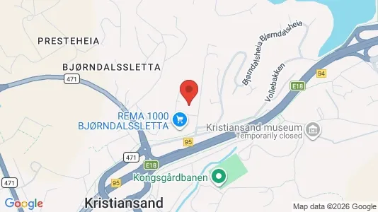 Apartments for rent i Kristiansand - kort over placeringen