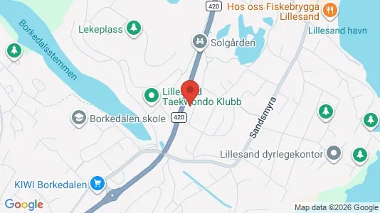 Rooms for rent i Lillesand - kort over placeringen