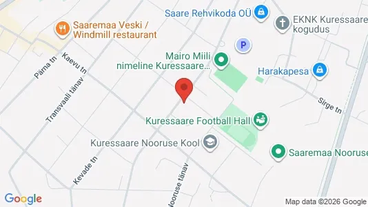 Apartments for rent i Kuressaare - kort over placeringen