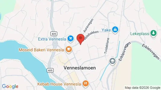 Apartments for rent i Vennesla - kort over placeringen