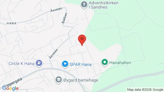 Rooms for rent i Sandnes - kort over placeringen