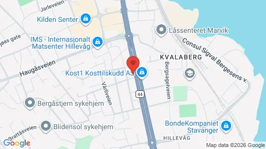 Rooms for rent i Stavanger - kort over placeringen