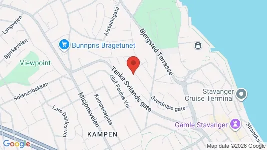 Apartments for rent i Stavanger - kort over placeringen