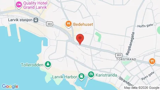 Rooms for rent i Larvik - kort over placeringen