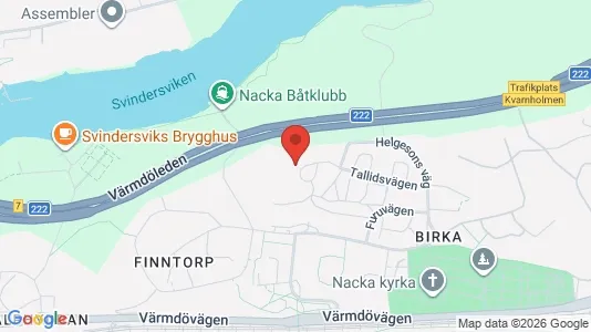 Apartments for rent i Nacka - kort over placeringen