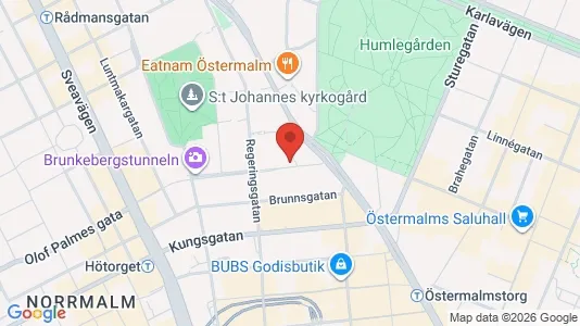Rooms for rent i Stockholm City - kort over placeringen