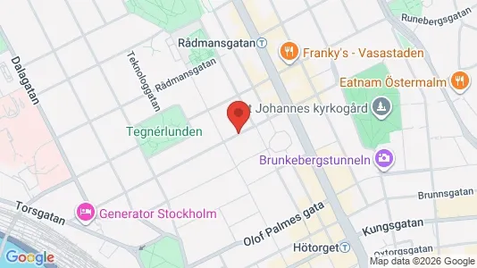 Rooms for rent i Stockholm City - kort over placeringen
