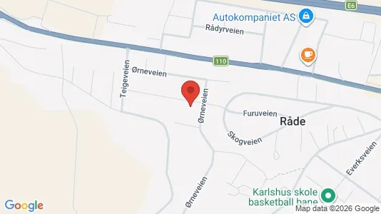 Rooms for rent i Råde - kort over placeringen