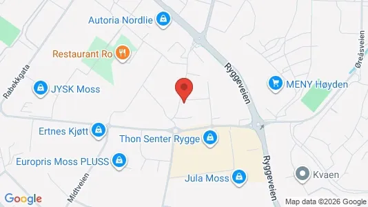 Rooms for rent i Moss - kort over placeringen