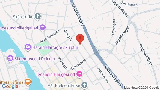 Apartments for rent i Haugesund - kort over placeringen