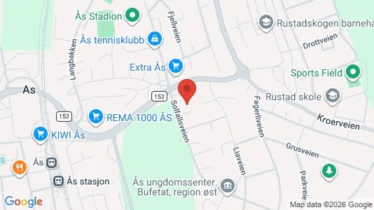 Apartments for rent i Ås - kort over placeringen