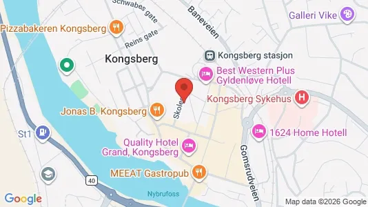 Apartments for rent i Kongsberg - kort over placeringen