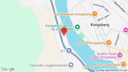Rooms for rent i Kongsberg - kort over placeringen