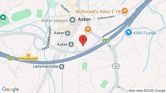 Apartments for rent i Asker - kort over placeringen