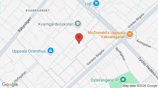 Apartments for rent i Uppsala - kort over placeringen