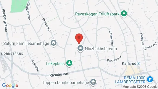 Rooms for rent i Oslo Nordstrand - kort over placeringen