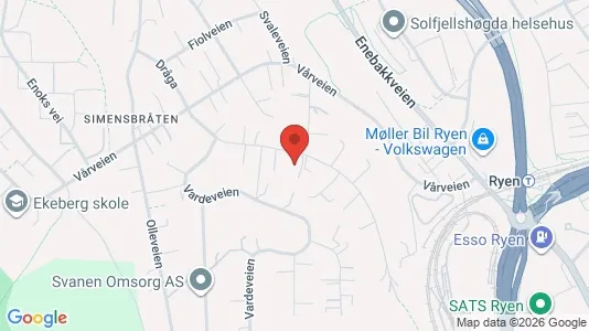 Rooms for rent i Oslo Nordstrand - kort over placeringen