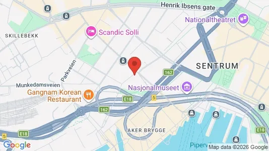 Rooms for rent i Oslo Sentrum - kort over placeringen
