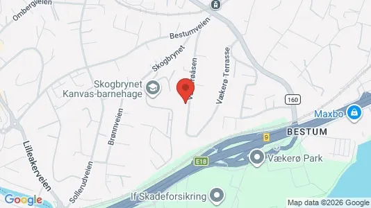 Rooms for rent i Oslo Ullern - kort over placeringen