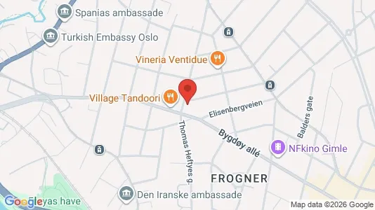 Rooms for rent i Oslo Frogner - kort over placeringen