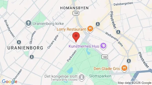 Rooms for rent i Oslo Frogner - kort over placeringen