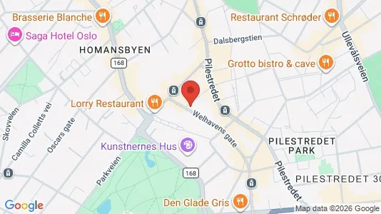 Rooms for rent i Oslo Frogner - kort over placeringen