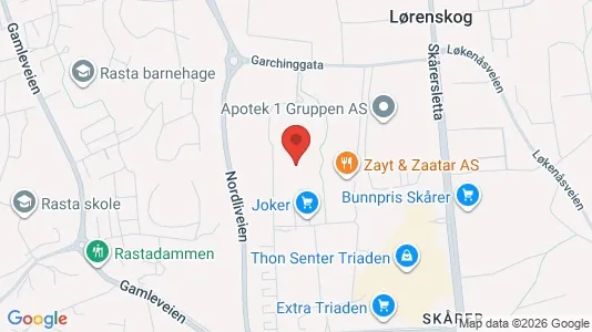 Apartments for rent i Lørenskog - kort over placeringen