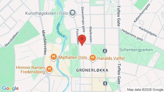Rooms for rent i Oslo Grünerløkka - kort over placeringen
