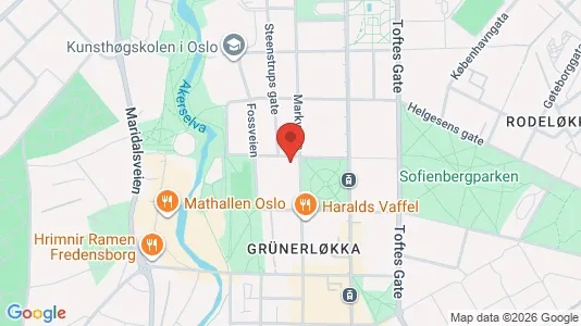 Rooms for rent i Oslo Grünerløkka - kort over placeringen