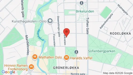 Rooms for rent i Oslo Grünerløkka - kort over placeringen