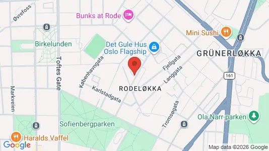 Rooms for rent i Oslo Grünerløkka - kort over placeringen