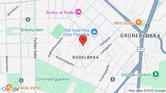 Rooms for rent i Oslo Grünerløkka - kort over placeringen