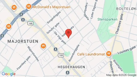 Rooms for rent i Oslo Frogner - kort over placeringen