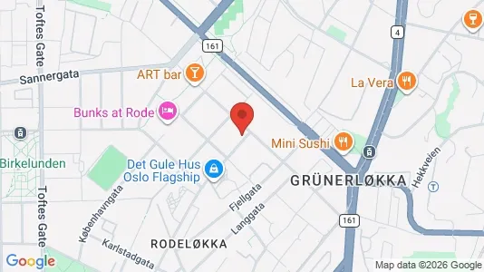 Rooms for rent i Oslo Grünerløkka - kort over placeringen