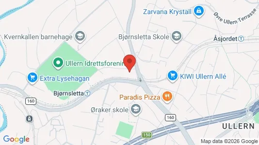 Rooms for rent i Oslo Ullern - kort over placeringen