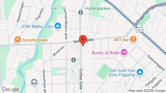 Rooms for rent i Oslo Grünerløkka - kort over placeringen