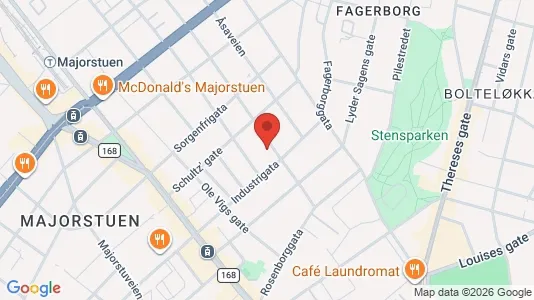 Rooms for rent i Oslo Frogner - kort over placeringen