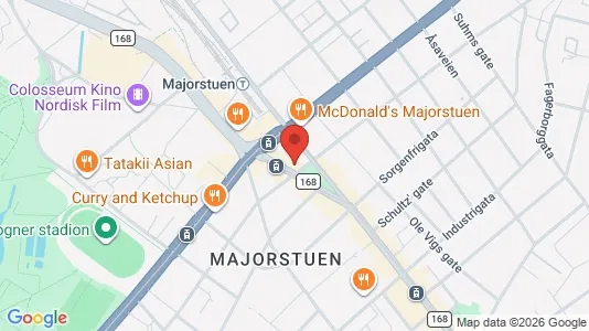Rooms for rent i Oslo Frogner - kort over placeringen