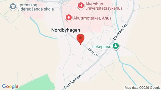 Rooms for rent i Lørenskog - kort over placeringen