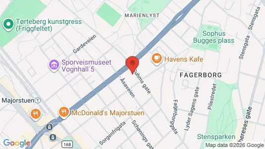 Rooms for rent i Oslo Frogner - kort over placeringen
