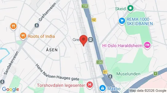 Rooms for rent i Oslo Sagene - kort over placeringen