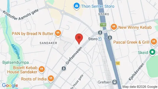 Rooms for rent i Oslo Sagene - kort over placeringen