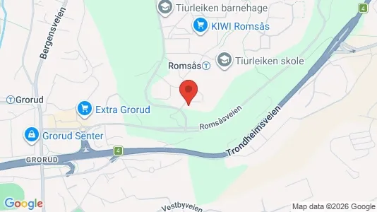 Rooms for rent i Oslo Grorud - kort over placeringen