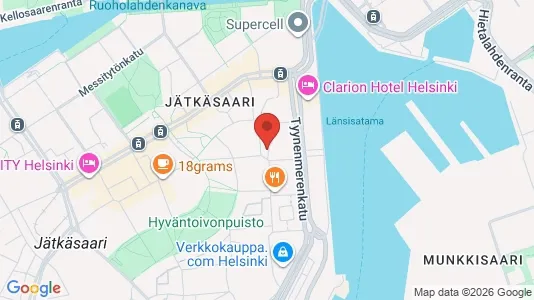 Rooms for rent i Helsinki Eteläinen - kort over placeringen
