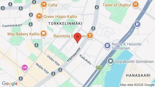 Rooms for rent i Helsinki Keskinen - kort over placeringen