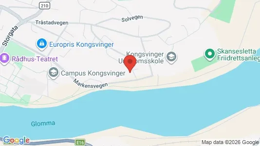 Apartments for rent i Kongsvinger - kort over placeringen