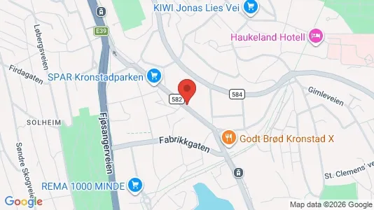 Rooms for rent i Bergen Årstad - kort over placeringen