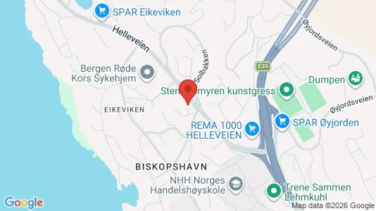 Rooms for rent i Bergen Bergenhus - kort over placeringen