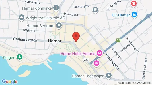 Apartments for rent i Hamar - kort over placeringen